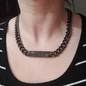 Buckle | Black Chrome Necklace